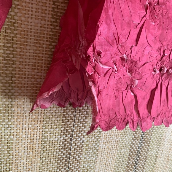 Origami Magic Scarf Top Pink 90s Vintage OS Women’s Shirt Stretch Y2K Style - Picture 5 of 5